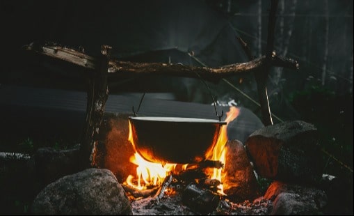 cooking food